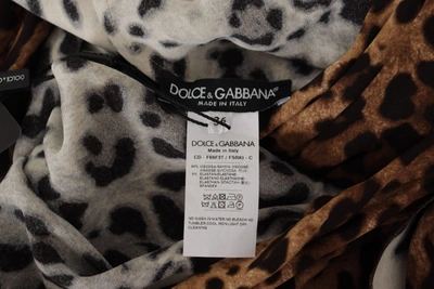 Dolce & Gabbana Brown Leopard Wrap A-line Maxi Viscose Dress In Brown