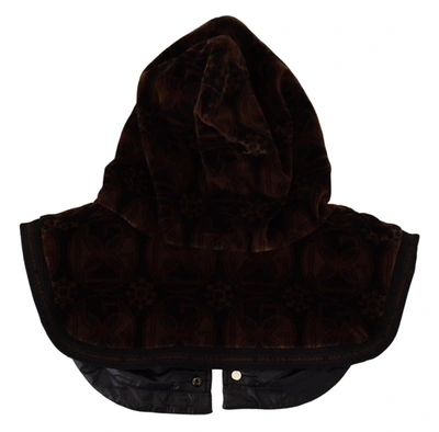 Shop Dolce & Gabbana Elegant Velvet Whole Head Wrap Men's Hat In Brown