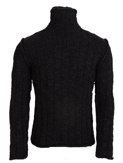Dolce & Gabbana Brown Wool Knit Turtleneck Pullover Sweater In Brown