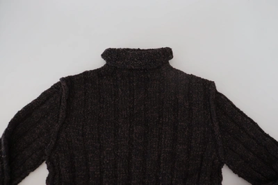 Shop Dolce & Gabbana Elegant Turtleneck Wool-blend Men's Sweater In Brown
