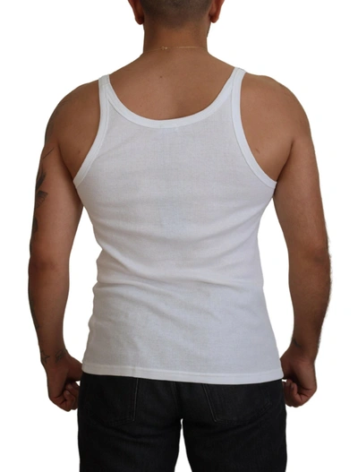 Shop Dolce & Gabbana Elegant White Sleeveless Tank Men's T-shirt