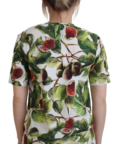 Shop Dolce & Gabbana Chic Multicolor Fig Print Cotton Women's Top