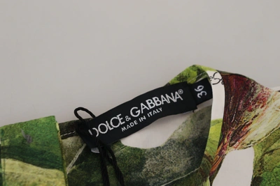 Shop Dolce & Gabbana Chic Multicolor Fig Print Cotton Women's Top