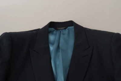 Shop Dolce & Gabbana Elegant Linen Single Breasted Men's Blazer In Blue