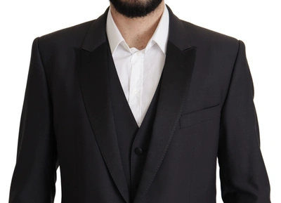 Dolce & Gabbana Dark Blue Single Breasted Martini Blazer In Blue