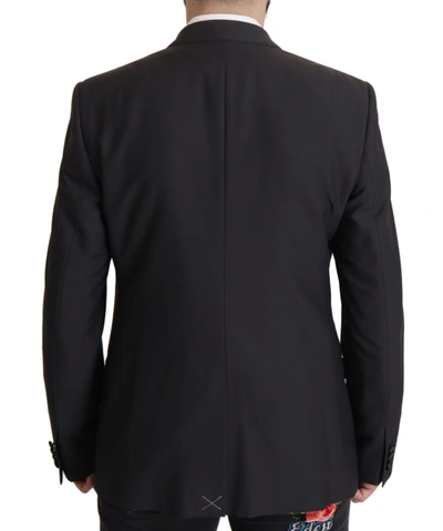 Dolce & Gabbana Dark Blue Single Breasted Martini Blazer In Blue