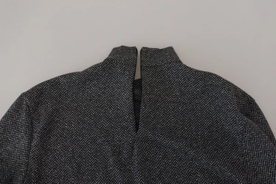 Dolce & Gabbana Dark Gray Nylon Turtleneck Pullover Sweater In Dark Gray