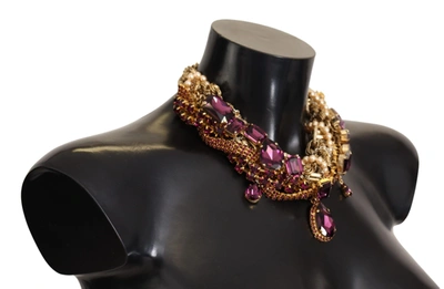 Shop Dolce & Gabbana Sicilian Sparkle Gold-tone Statement Women's Necklace