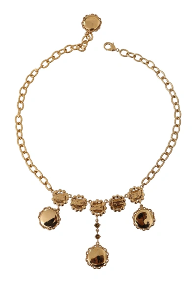 Shop Dolce & Gabbana Elegant Timeless Statement Women's Necklace In Gold