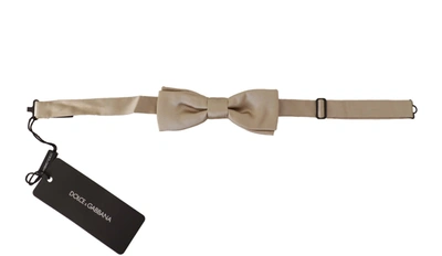 Shop Dolce & Gabbana Dazzling Gold Silk Bow Men's Tie