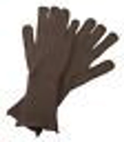 Dolce & Gabbana Gray Cashmere Knitted Hands Mitten S Gloves In Grey