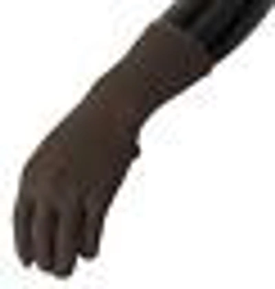 Dolce & Gabbana Gray Cashmere Knitted Hands Mitten S Gloves In Grey