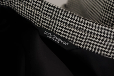 Dolce & Gabbana Gray Checkered Single Breasted Jacket Blazer In Gray