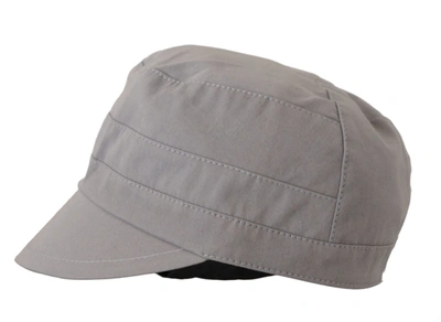 Shop Dolce & Gabbana Elegant Gray Newsboy Cap - Classic Men's Accessory