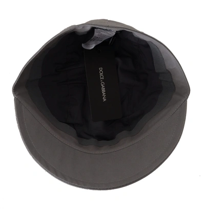 Dolce & Gabbana Gray Newsboy Cap  Capello Cotton Hat In Gray