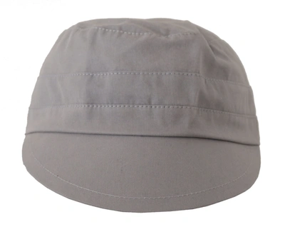 Shop Dolce & Gabbana Elegant Gray Newsboy Cap - Classic Men's Accessory