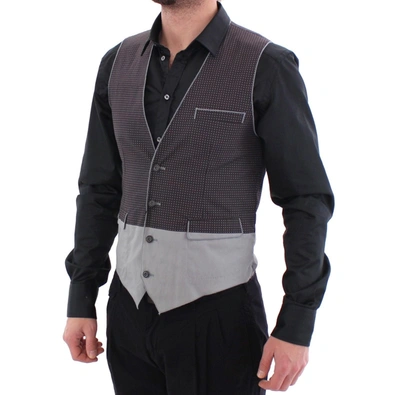 Shop Dolce & Gabbana Elegant Gray Cotton Dress Men's Vest