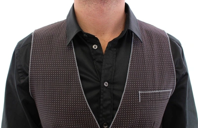 Shop Dolce & Gabbana Elegant Gray Cotton Dress Men's Vest