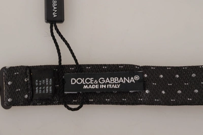 Shop Dolce & Gabbana Elegant Polka Dot Silk Bow Men's Tie In Black