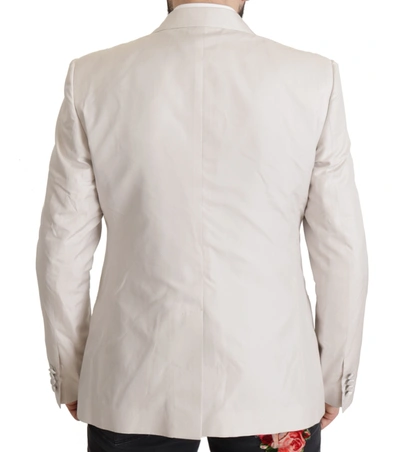 Dolce & Gabbana Gray Silk Single Breasted 2 Pc Blazer In Gray