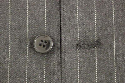 Dolce & Gabbana Elegant Gray Striped Wool Dress Men's Vest In Gray