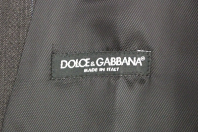 Dolce & Gabbana Gray Striped Wool Logo Vest Gilet Weste In Gray