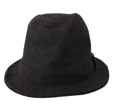 Shop Dolce & Gabbana Elegant Gray Trilby Hat In Wool And Women's Cashmere