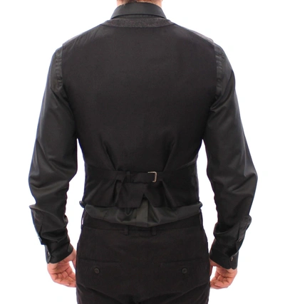 Dolce & Gabbana Elegant Gray Wool Blend Dress Men's Vest In Gray