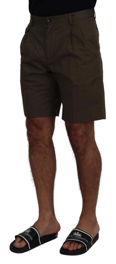 Dolce & Gabbana Green Chinos Cotton Casual Men's Shorts In Green