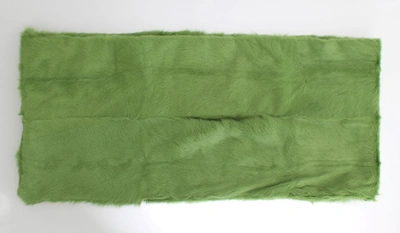 Shop Dolce & Gabbana Elegant Green Fur Shoulder Wrap Women's Scarf