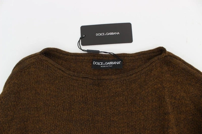 Shop Dolce & Gabbana Green Knitted Pullover Sweater Women's Top