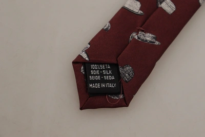 Shop Dolce & Gabbana Maroon Elegance Silk Men's Tie