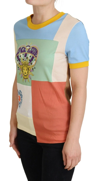 Dolce & Gabbana Asymmetrical Patchwork T-shirt In Multicolor