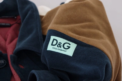 Dolce & Gabbana Multicolor Cotton Collared Pullover Sweater In Multicolor