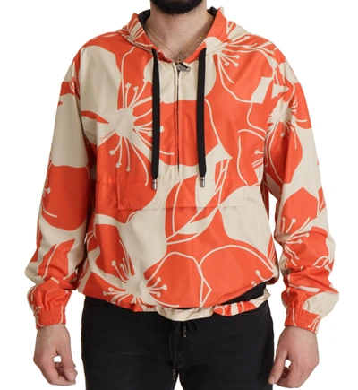 Shop Dolce & Gabbana Elegant Floral Zip Hooded Men's Sweater In Multicolor