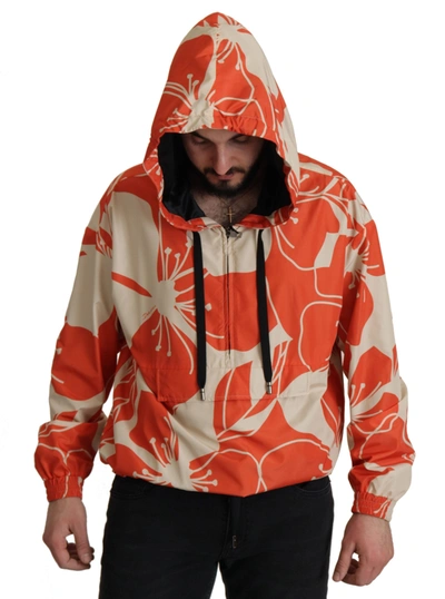 Dolce & Gabbana Multicolor Floral Hooded Pullover Sweater In Multicolor