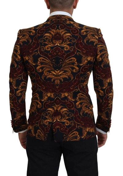 Shop Dolce & Gabbana Elegant Multicolor Wool Blend Men's Blazer