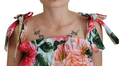 Shop Dolce & Gabbana Elegant Floral Print Sleeveless Tank Women's Top In Multicolor