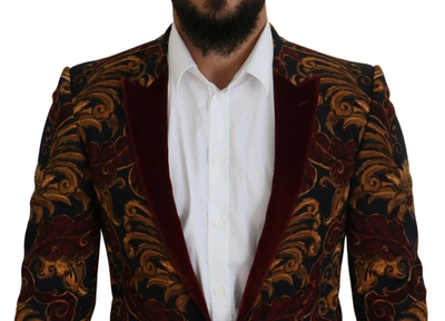 Dolce & Gabbana Multicolor Floral Single Breasted Martini Blazer In Multicolor