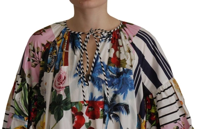 Shop Dolce & Gabbana Multicolor Patchwork Kaftan Women's Dress