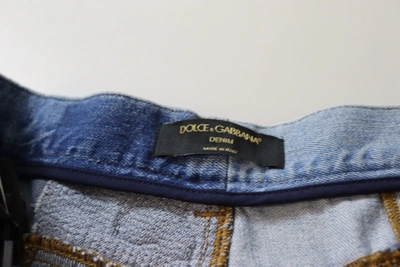 Shop Dolce & Gabbana Multicolor Patchwork High Waist Denim Women's Jeans