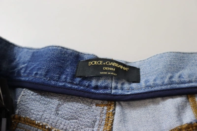 Dolce & Gabbana Multicolor Patchwork High Waist Denim Jeans In Multicolor