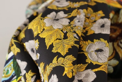 Shop Dolce & Gabbana High Waist Maxi Skirt With Sicilian Women's Patterns In Multicolor
