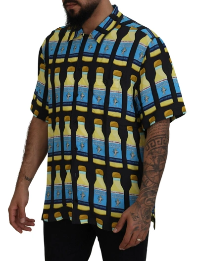 Dolce & Gabbana Multicolor Printed Viscose Casual Shirt In Multicolor