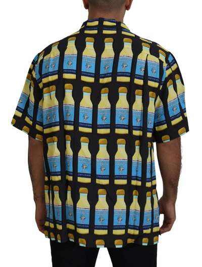 Dolce & Gabbana Multicolor Printed Viscose Casual Shirt In Multicolor