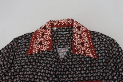Dolce & Gabbana Multicolor Patterned Silk Casual Shirt In Multicolor
