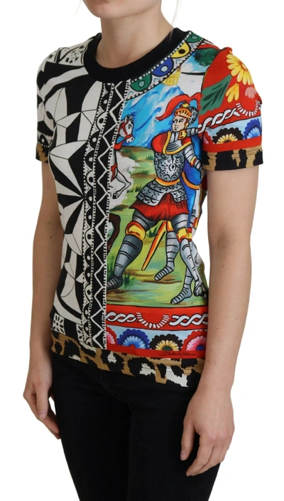 Dolce & Gabbana Multicolor Printed Women Exclusive Shirt Top In Multicolor