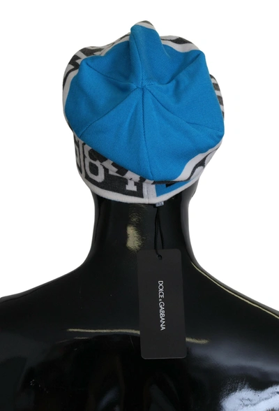Shop Dolce & Gabbana Elegant Multicolor Knit Beanie With Dg Women's Logo
