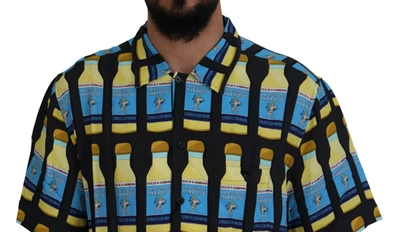 Dolce & Gabbana Multicolor Printed Viscose Casual Shirt In Multicolor