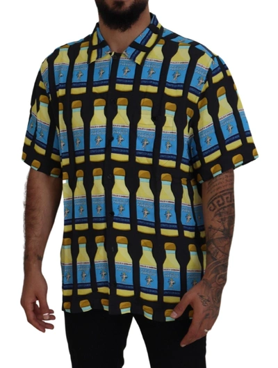 Dolce & Gabbana Multicolor Printed Viscose Casual Shirt In Multicolor
